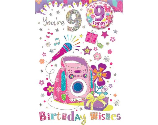 C50 AGE 9 GIRL BADGED CARD 6S