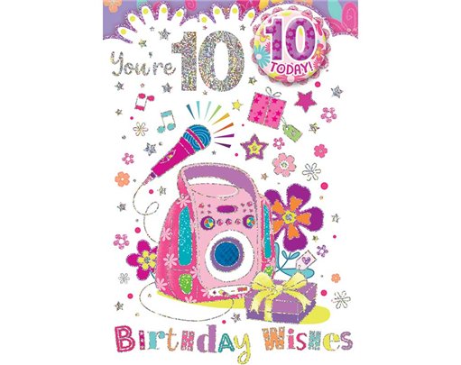 C50 AGE 10 GIRL BADGED CARD 6S