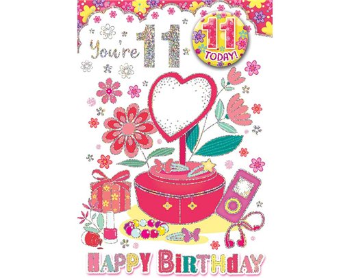 C50 AGE 11 GIRL BADGED CARD 6S
