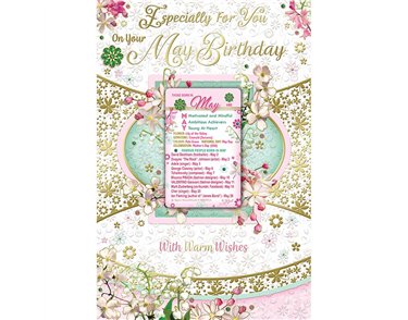 C75 MAY BIRTHDAY WITH KEEPSAKE CARD 6S