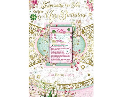 C75 MAY BIRTHDAY WITH KEEPSAKE CARD 6S