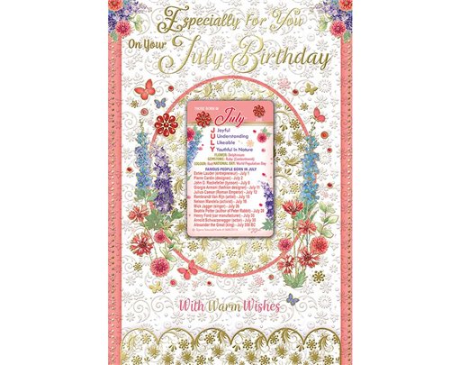 C75 JULY BIRTHDAY WITH KEEPSAKE CARD 6S