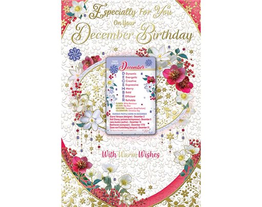 C75 DECEMBER BIRTHDAY WITH KEEPSAKE CARD 6S