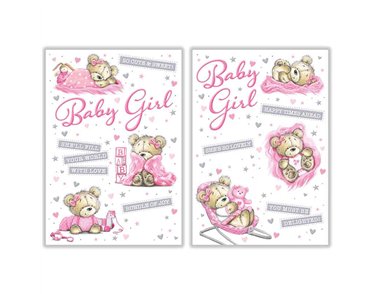 C50 FEMALE CUTE BIRTH CONGRATULATIONS POPPY HILL 12S