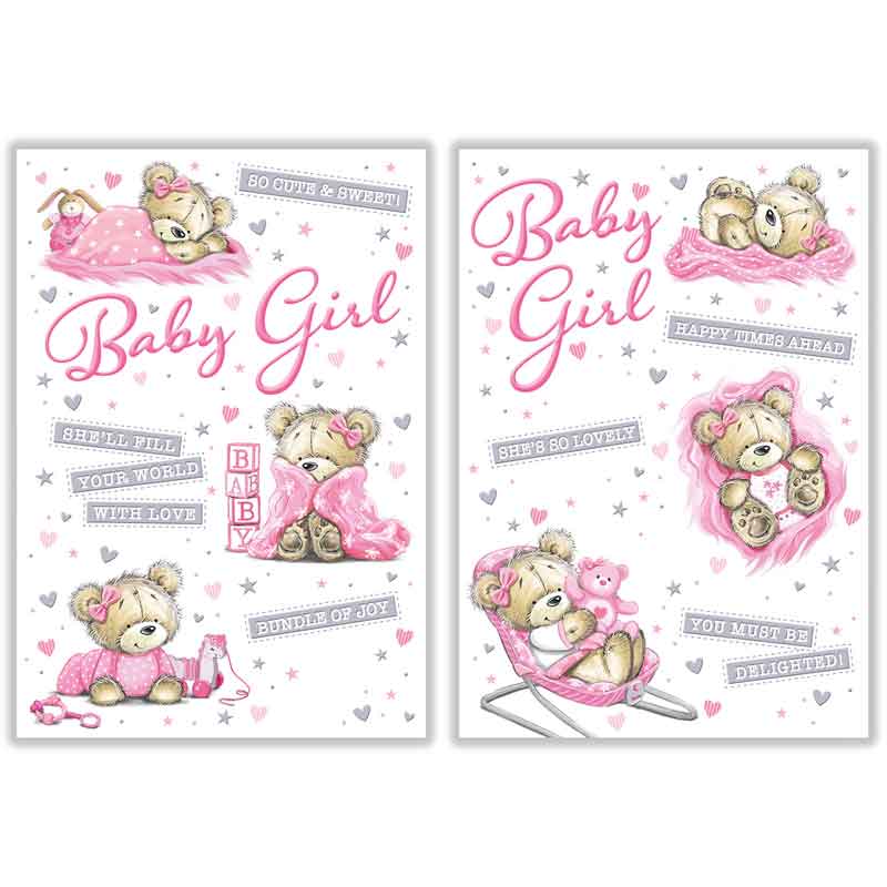 C50 FEMALE CUTE BIRTH CONGRATULATIONS POPPY HILL 12S