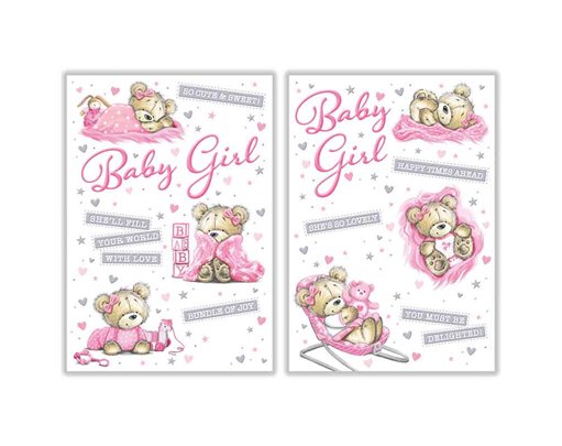 C50 FEMALE CUTE BIRTH CONGRATULATIONS POPPY HILL 12S