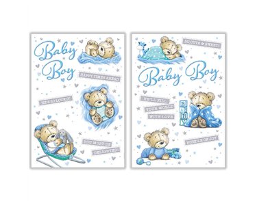 C50 MALE CUTE BIRTH CONGRATULATIONS POPPY HILL 12S
