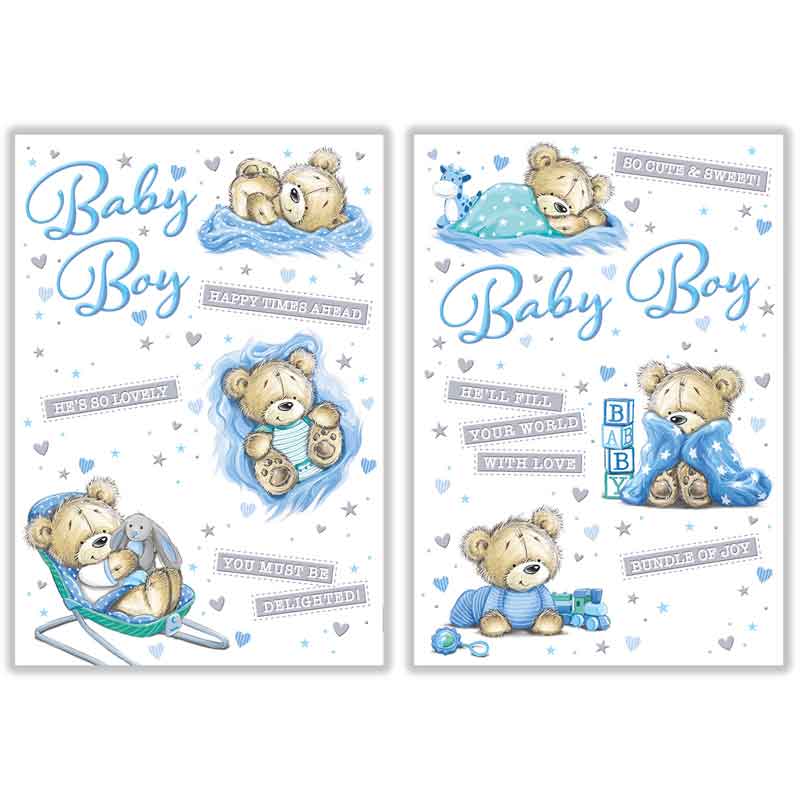 C50 MALE CUTE BIRTH CONGRATULATIONS POPPY HILL 12S
