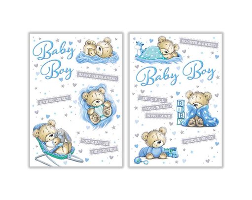 C50 MALE CUTE BIRTH CONGRATULATIONS POPPY HILL 12S