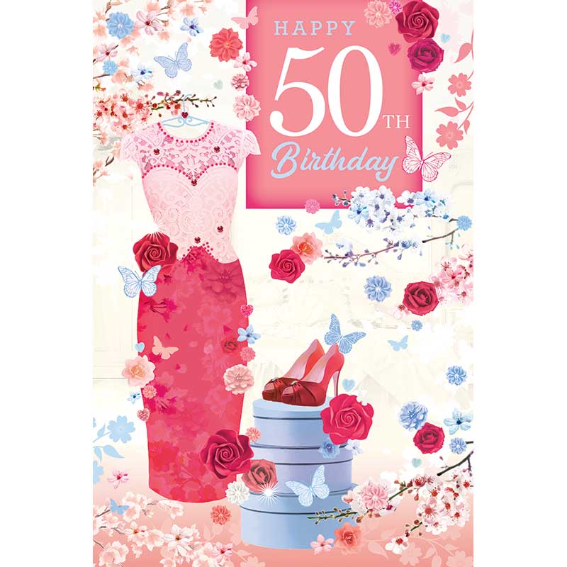 C75 50TH FEMALE TRAD ANIMATED CARD 6S