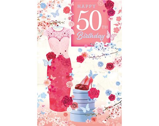 C75 50TH FEMALE TRAD ANIMATED CARD 6S