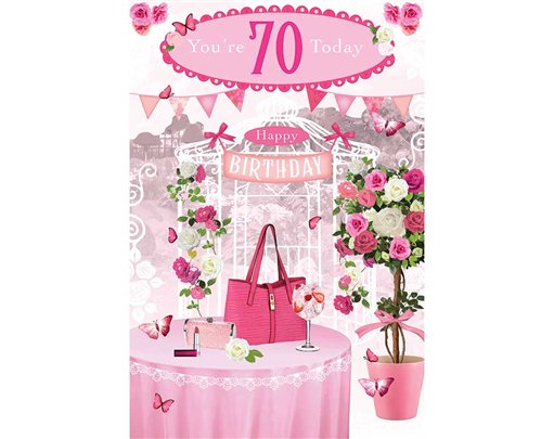C75 70TH FEMALE TRAD ANIMATED CARD 6S