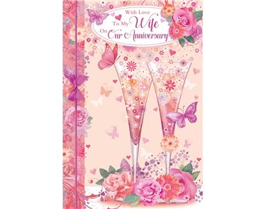 C75 WIFE ANNIVERSARY TRAD ANIMATED CARD 6S
