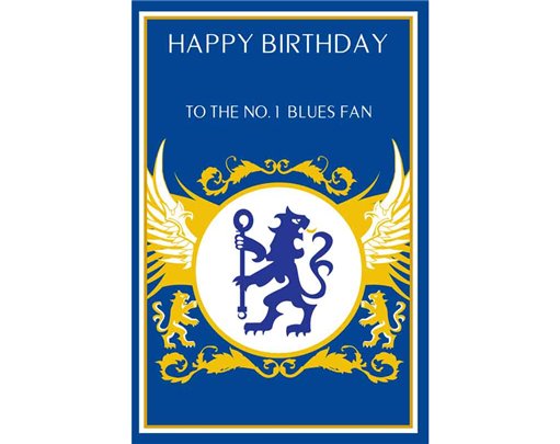 C75 CHELSEA OPEN BIRTHDAY CARD 6S