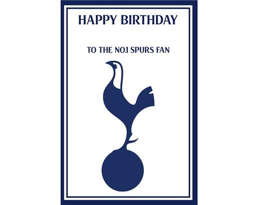 C75 TOTTENHAM OPEN BIRTHDAY CARD 6S