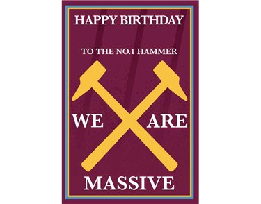 C75 WEST HAM UNITED OPEN BIRTHDAY CARD 6S