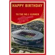 C75 ARSENAL STADIUM OPEN BIRTHDAY CARD 6S