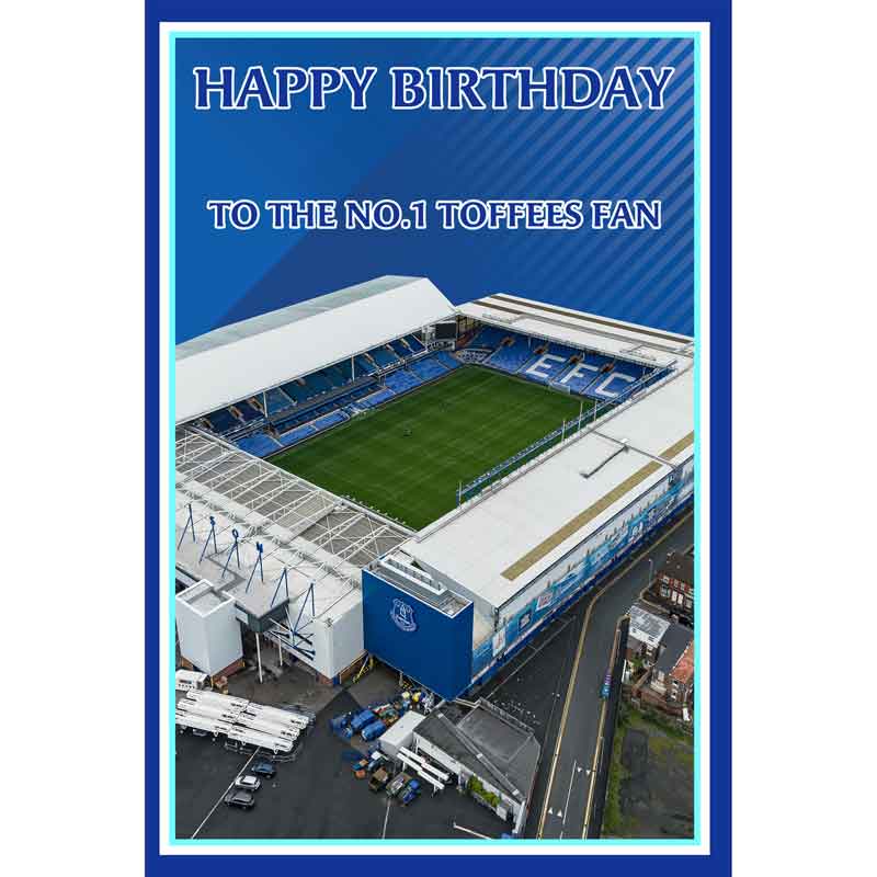 C75 EVERTON STADIUM OPEN BIRTHDAY CARD 6S