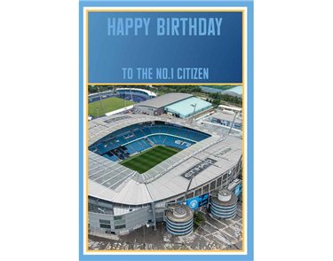 C75 MAN CITY STADIUM OPEN BIRTHDAY CARD 6S