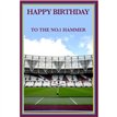 C75 WEST HAM STADIUM OPEN BIRTHDAY CARD 6S
