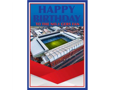 C75 RANGERS STADIUM OPEN BIRTHDAY CARD 6S