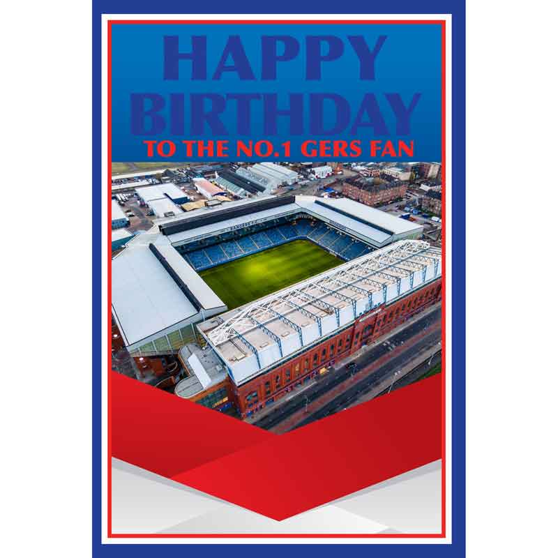 C75 RANGERS STADIUM OPEN BIRTHDAY CARD 6S