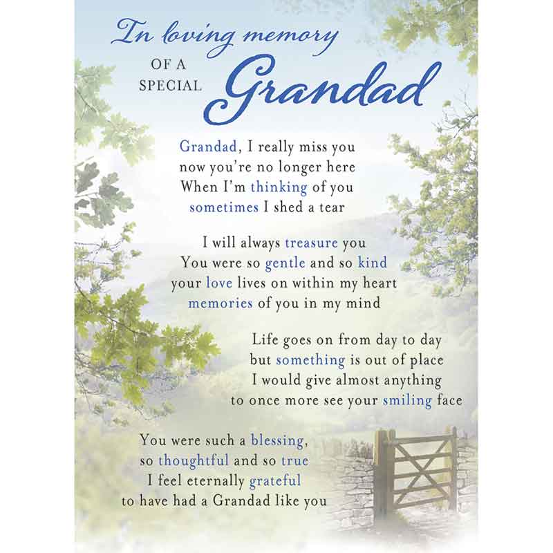 C35 GRANDAD MEMORIAL CARD 6S