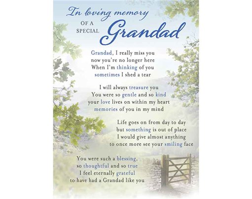 C35 GRANDAD MEMORIAL CARD 6S