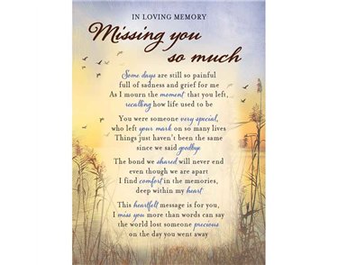 C35 MISSING YOU MEMORIAL CARD 6S
