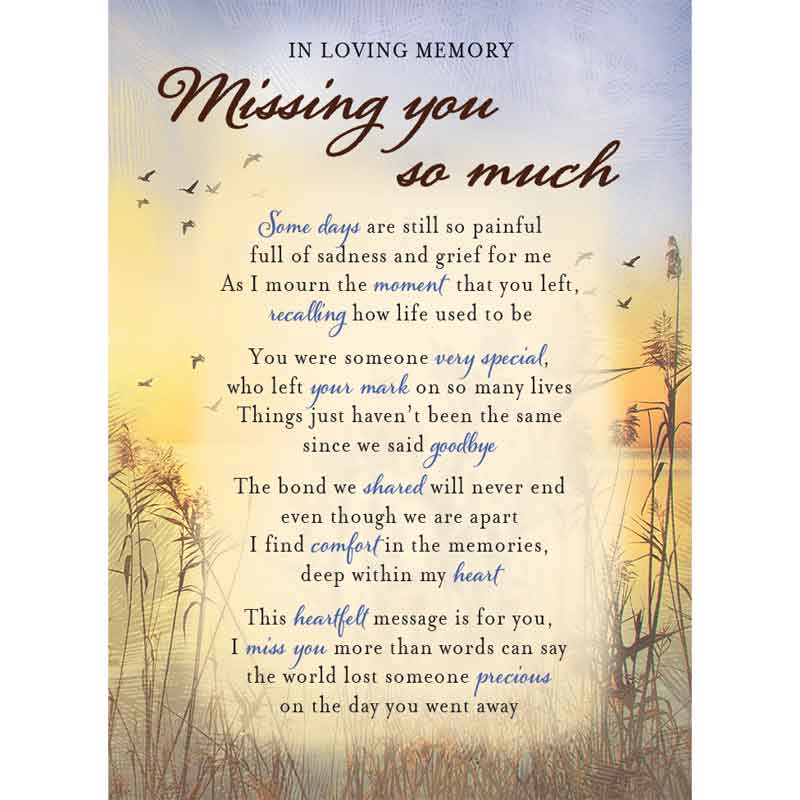 C35 MISSING YOU MEMORIAL CARD 6S