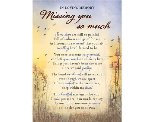 C35 MISSING YOU MEMORIAL CARD 6S