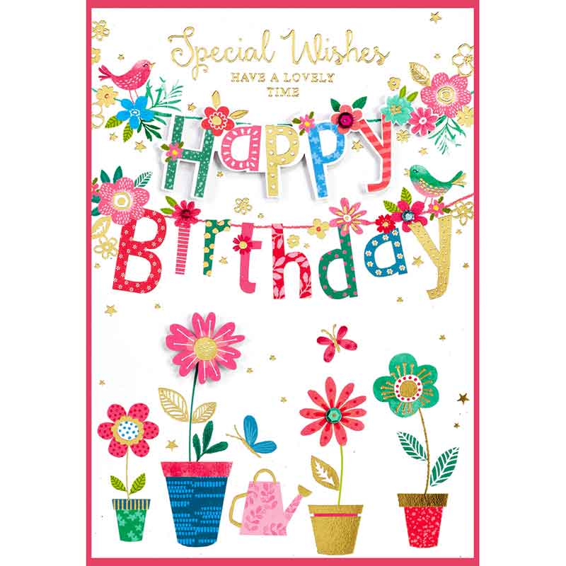 C50 TRADITIONAL FEMALE BIRTHDAY ISABELS GARDEN 6S