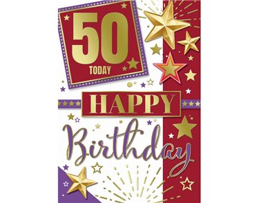 C50 TRAD FEMALE 50TH BIRTHDAY SILVERLINE 12S