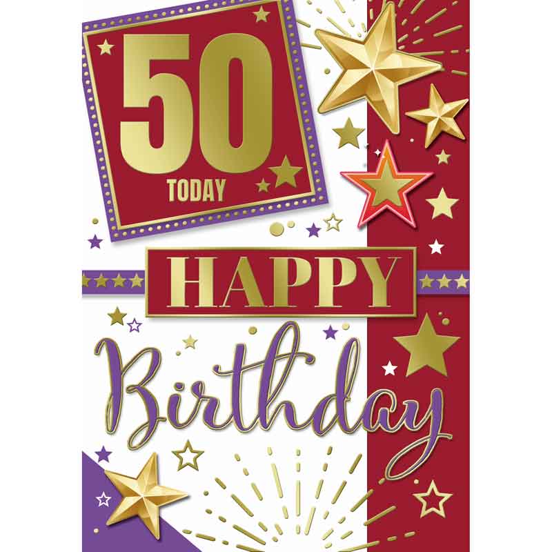 C50 TRAD FEMALE 50TH BIRTHDAY SILVERLINE 12S