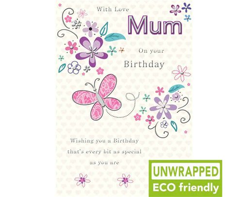 C75 FLOWERS & BUTTERFLIES MUM BIRTHDAY PICCADILLY 6S