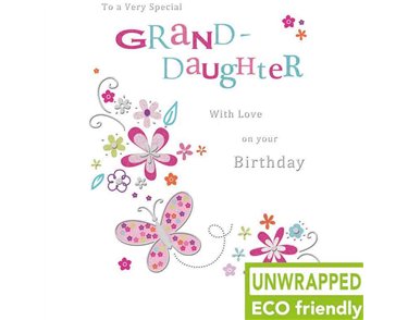 C75 BUTTERFLY & FLOWERS GRANDDAUGHTER BIRTHDAY PICCADILLY 6S