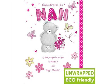 C75 BEAR HOLDING FLOWERS NAN BIRTHDAY PICCADILLY 6S