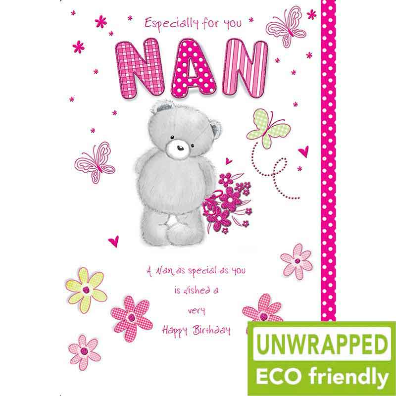 C75 BEAR HOLDING FLOWERS NAN BIRTHDAY PICCADILLY 6S