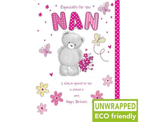 C75 BEAR HOLDING FLOWERS NAN BIRTHDAY PICCADILLY 6S