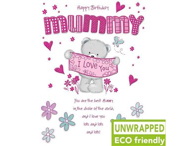C75 BEAR WITH BANNER MUMMY BIRTHDAY PICCADILLY 6S