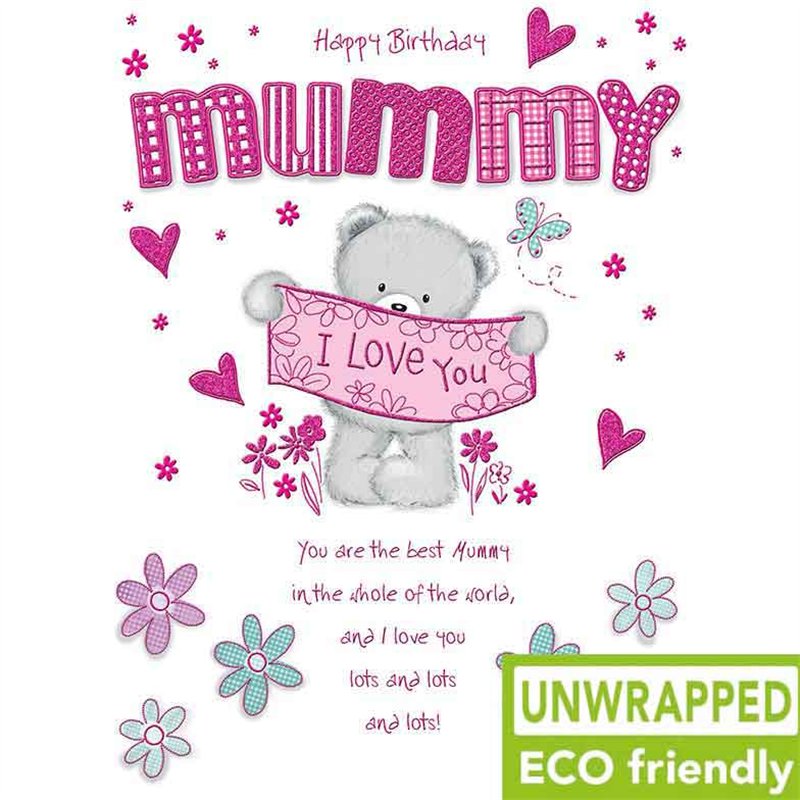 C75 BEAR WITH BANNER MUMMY BIRTHDAY PICCADILLY 6S