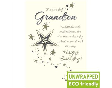 C75 BLUE STAR AND TEXT GRANDSON BIRTHDAY PICCADILLY 6S