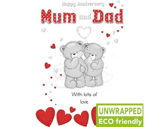 C75 BEAR COUPLE HOLDING GLASSES MUM AND DAD ANNIVERSARY PICCADILLY 6S