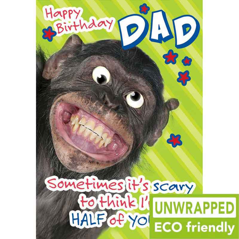 C75 GRINNING CHIMP DAD BIRTHDAY PICCADILLY 6S