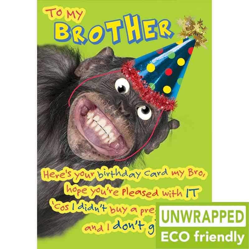 C75 GRINNING CHIMP BROTHER BIRTHDAY PICCADILLY 6S