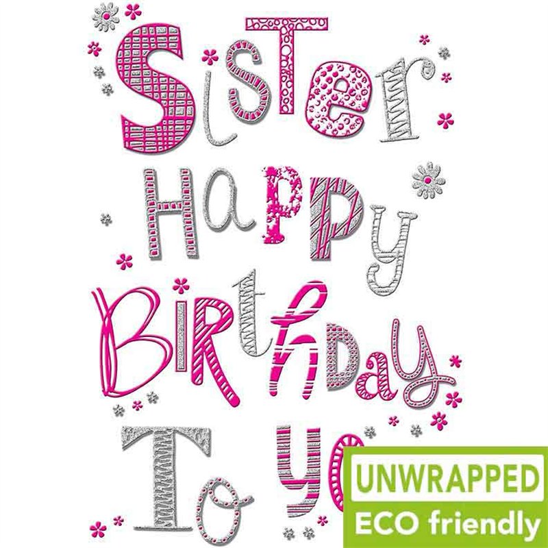 C75 TEXTURED FOIL SISTER BIRTHDAY PICCADILLY 6S