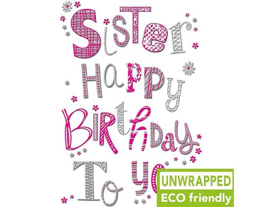 C75 TEXTURED FOIL SISTER BIRTHDAY PICCADILLY 6S