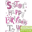 C75 TEXTURED FOIL SISTER BIRTHDAY PICCADILLY 6S