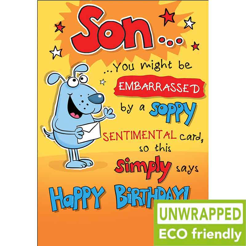 C75 EMBARRASED SON BIRTHDAY LAUGH OUT LOUD 6S