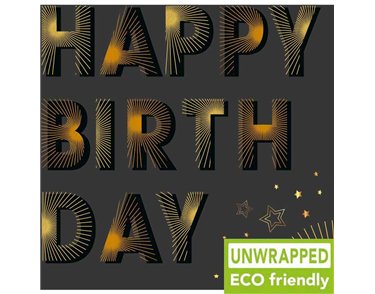 160mm SQ STARBURST TYPE OPEN BIRTHDAY ELITE 6S